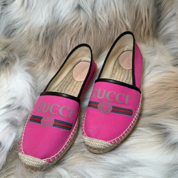 Gucci Pink Pilar Espadrilles - Picture 1 of 8